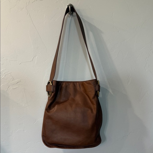 Hobo Brown Leather Shoulder Bag - Picture 1 of 10